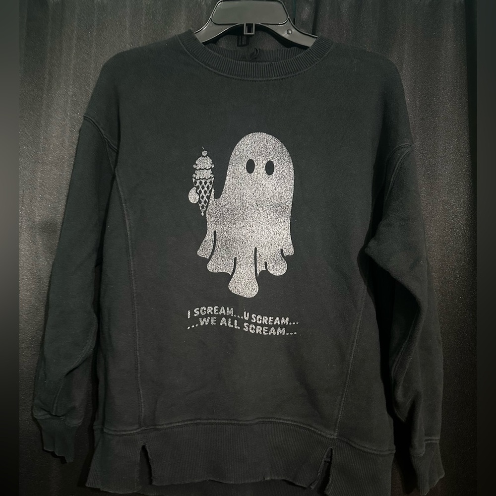 Aerie Black Ghost Graphic Sweater